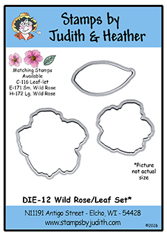DIE-12 NEW BACK IN STOCK Wild Rose/Leaf Die Set